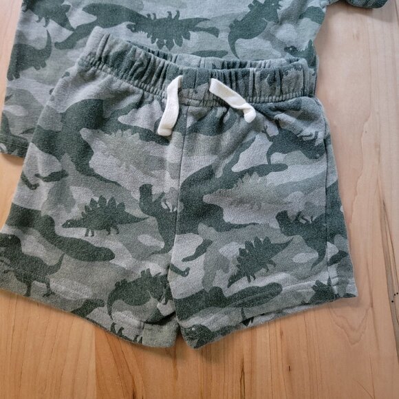The Children's Place Toddler Dinosaur Camoflauge Shorts Set - Size 18-24 Months - Picture 3 of 4